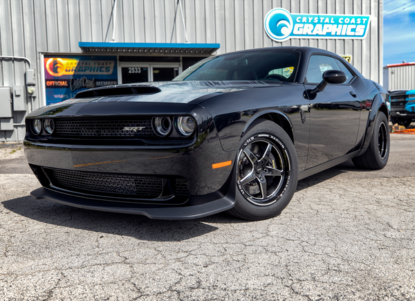 STREET DRAG RACE V-STAR WHEEL 18X5 5X115 (-30 OFFSET) FOR 2006-2020 DODGE CHARGER, CHALLENGER, DEMON INCLUDING SRT 392 & HELLCAT AND 2023 DEMON 170 // PART # VWST032, VWST034, VWST101