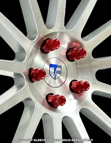 14x1.5 MM 68MM LONG 20MM WIDE GEN 2 TUNER STYLE STEEL LUG NUTS ANODIZED ALUMINUM CAP 00- UP CHEVROLET SILVERADO TAHOE GMC SIERRA 12-UP DODGE RAM 15-UP FORD F150 // 20MM CAP DIAMETER 17MM CAP LENGTH PART # LGC057