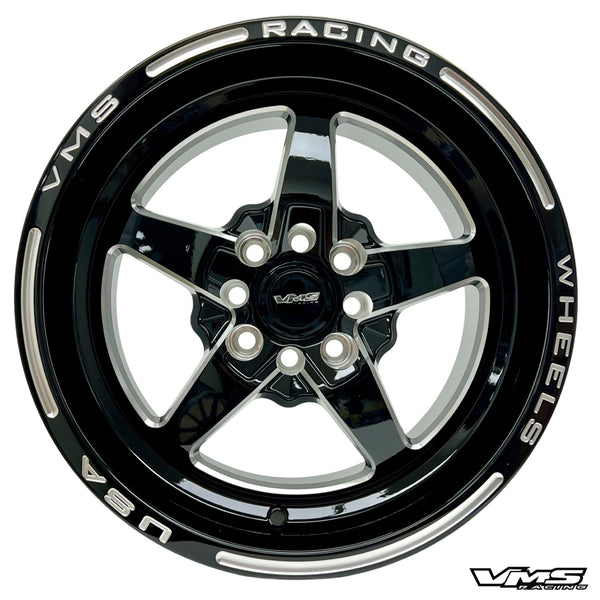 STREET or DRAG RACE V-STAR WHEEL 15x10 4X100 / 4X108 20 OFFSET (6.3 " BACKSPACING) GREAT FOR FOX BODY MUSTANG // PART # VWST085