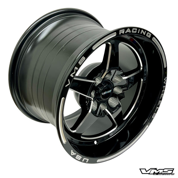 STREET or DRAG RACE V-STAR WHEEL 15x10 4X100 / 4X108 20 OFFSET (6.3 " BACKSPACING) GREAT FOR FOX BODY MUSTANG // PART # VWST085
