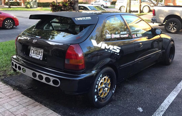 FRONT DRAG RACE REVOLVER WHEEL 13X8 4X100/ 4X114.3 20 OFFSET GREAT FOR HONDA CIVIC CRX ACURA INTEGRA AVAILABLE IN BLACK OR GOLD MILLING // PART # VWRE004 VWRE005