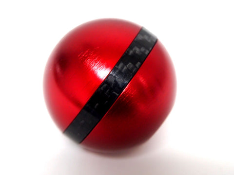 ROUND ANODIZED ALUMINUM WITH CARBON FIBER CENTER RING SHIFT KNOB FOR MOST AUTOMATIC TRANSMISSIONS 2