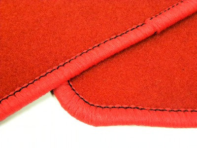 CUSTOM FIT FLOOR MATS 01-05 HONDA CIVIC EM2 LOGO COLORS: BLACK or RED