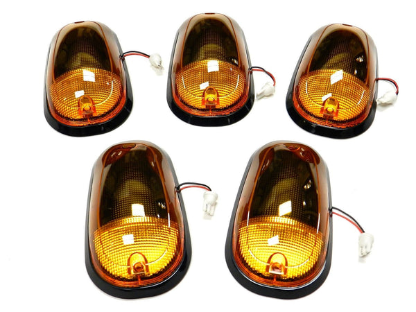 03-16 DODGE RAM 2500 3500 AMBER LED AMBER CAB ROOF LIGHTS 5 PIECE SET WITH WIRING HARNESS