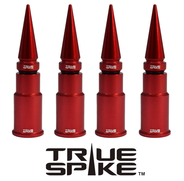 UNIVERSAL SPIKE SPIKED BILLET ALUMINUM AIR TIRE RIM WHEEL VALVE STEM CAP COVER KIT AVAILABLE IN MANY COLORS // PART # WVC005 WVC007
