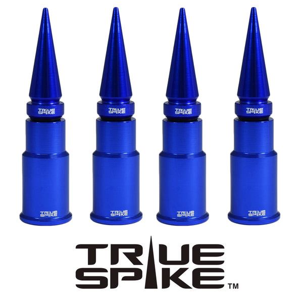 UNIVERSAL SPIKE SPIKED BILLET ALUMINUM AIR TIRE RIM WHEEL VALVE STEM CAP COVER KIT AVAILABLE IN MANY COLORS // PART # WVC005 WVC007