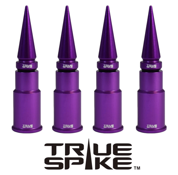 UNIVERSAL SPIKE SPIKED BILLET ALUMINUM AIR TIRE RIM WHEEL VALVE STEM CAP COVER KIT AVAILABLE IN MANY COLORS // PART # WVC005 WVC007