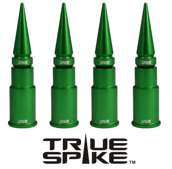 UNIVERSAL SPIKE SPIKED BILLET ALUMINUM AIR TIRE RIM WHEEL VALVE STEM CAP COVER KIT AVAILABLE IN MANY COLORS // PART # WVC005 WVC007