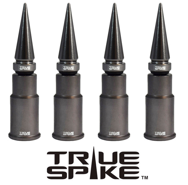 UNIVERSAL SPIKE SPIKED BILLET ALUMINUM AIR TIRE RIM WHEEL VALVE STEM CAP COVER KIT AVAILABLE IN MANY COLORS // PART # WVC005 WVC007
