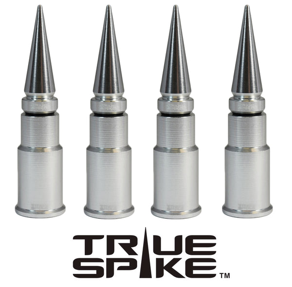 UNIVERSAL SPIKE SPIKED BILLET ALUMINUM AIR TIRE RIM WHEEL VALVE STEM CAP COVER KIT AVAILABLE IN MANY COLORS // PART # WVC005 WVC007