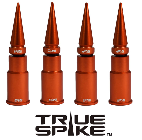 UNIVERSAL SPIKE SPIKED BILLET ALUMINUM AIR TIRE RIM WHEEL VALVE STEM CAP COVER KIT AVAILABLE IN MANY COLORS // PART # WVC005 WVC007