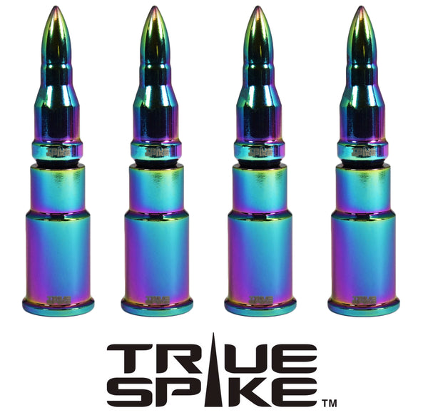 UNIVERSAL BULLET BILLET ALUMINUM AIR TIRE RIM WHEEL VALVE STEM CAP COVER KIT AVAILABLE IN MANY COLORS // PART # WVC005 WVC006