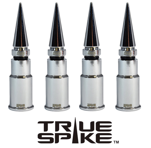 UNIVERSAL SPIKE SPIKED BILLET ALUMINUM AIR TIRE RIM WHEEL VALVE STEM CAP COVER KIT AVAILABLE IN MANY COLORS // PART # WVC005 WVC007