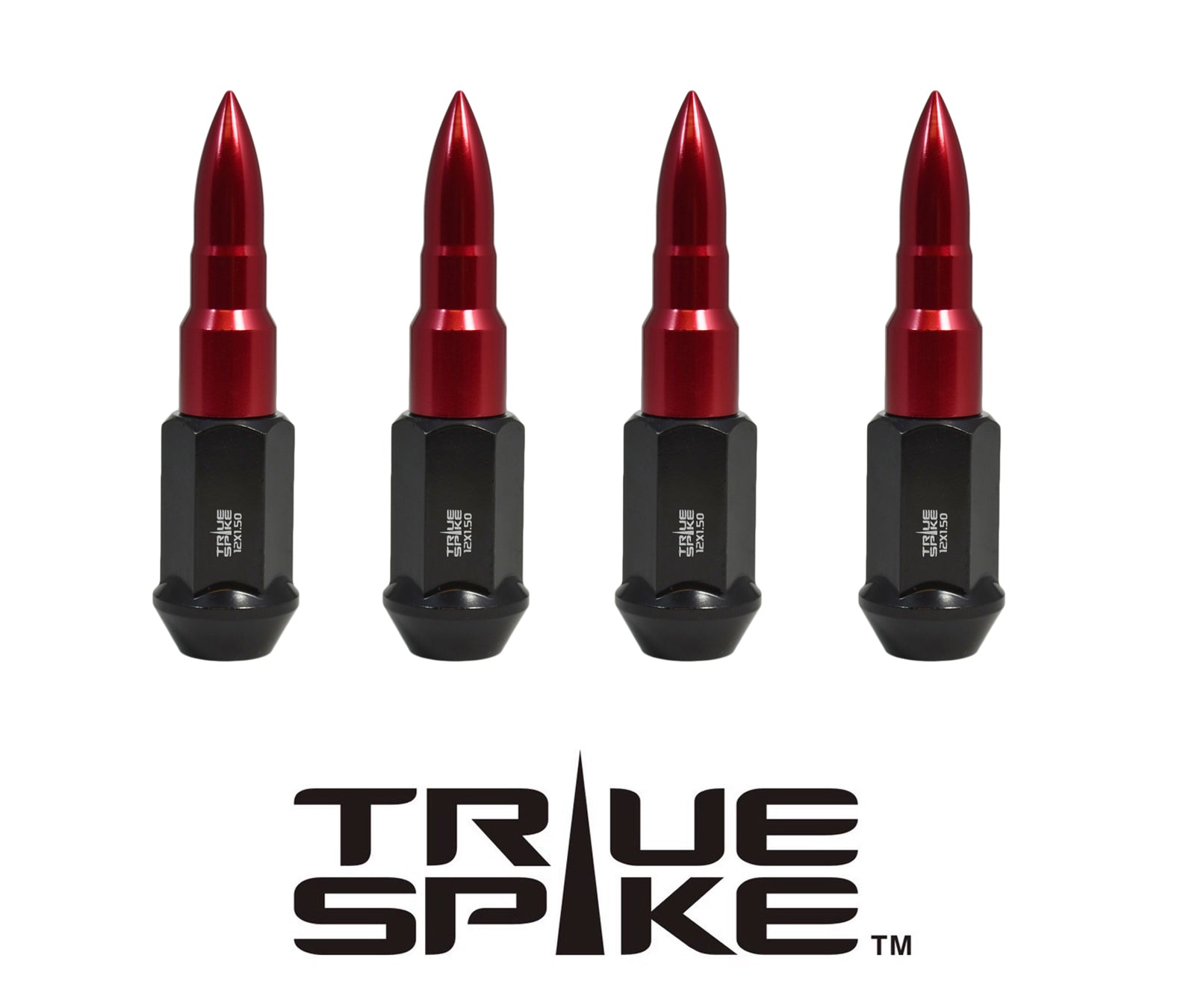1/2-20 89MM LONG CNC MACHINED BULLET STEEL LUG NUTS ANODIZED ALUMINUM CAP 46-17 JEEP CJ, TJ, WRANGLER 79-14 FORD MUSTANG // 16MM CAP DIAMETER 51MM CAP LENGTH PART # LGC004