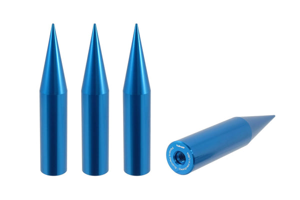 SPIKE 2ND DESIGN "BIG FAT SPIKE" 5.5 INCHES LONG LUG NUT CAPS CNC MACHINED BILLET ALUMINUM, MANY FINISHES TO CHOOSE FROM // DIAMETER: 25MM LENGTH: 136MM PART # LGC015