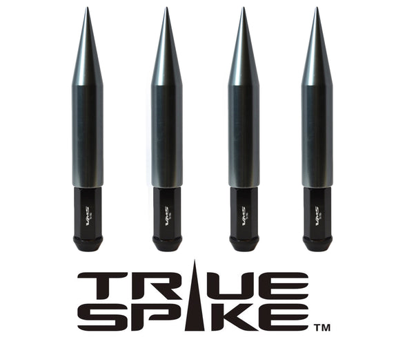 14X1.5 MM 187 MM 7.5" LONG STEEL LUG NUTS BIG FAT SPIKE ANODIZED ALUMINUM CAPS TRUCK LENGTH 00- UP CHEVROLET SILVERADO TAHOE GMC SIERRA 12-UP DODGE RAM 15-UP F150 // // CAP:  25MM DIAMETER 136MM LENGTH PART # LGC015