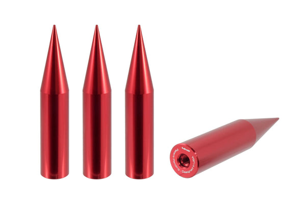 SPIKE 2ND DESIGN "BIG FAT SPIKE" 5.5 INCHES LONG LUG NUT CAPS CNC MACHINED BILLET ALUMINUM, MANY FINISHES TO CHOOSE FROM // DIAMETER: 25MM LENGTH: 136MM PART # LGC015