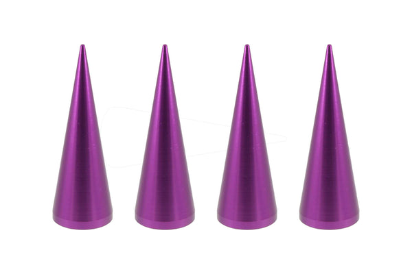 SPIKE LUG NUT CAPS CNC MACHINED BILLET ALUMINUM, MANY FINISHES TO CHOOSE FROM // DIAMETER: 25MM LENGTH: 73MM PART # LGC024