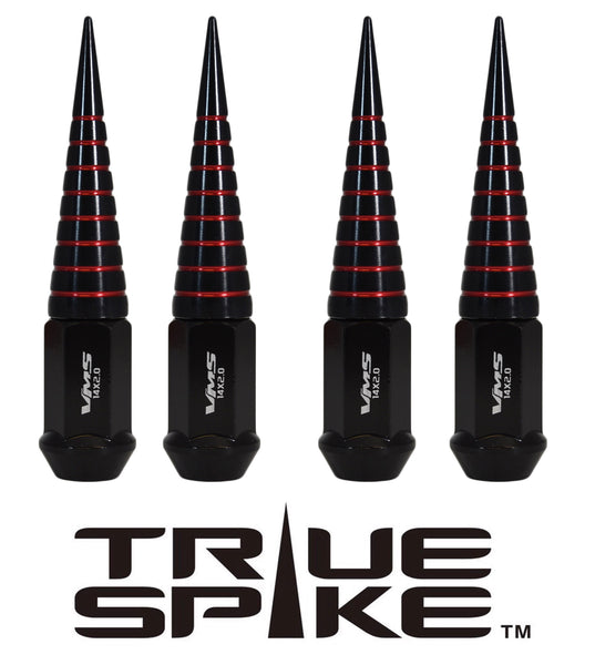 1/2-20 101MM LONG MACHINED SPIRAL SPIKE FORGED STEEL LUG NUTS ANODIZED ALUMINUM CAP 46-17 JEEP CJ, TJ, WRANGLER 79-14 FORD MUSTANG // 20MM CAP DIAMETER 73MM CAP LENGTH PART # LGC048