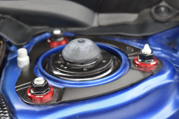 STRUT TOWER DRESS UP BILLET ALUMINUM WASHERS AND STEEL FLANGE NUTS // PART # STW001 & STN001