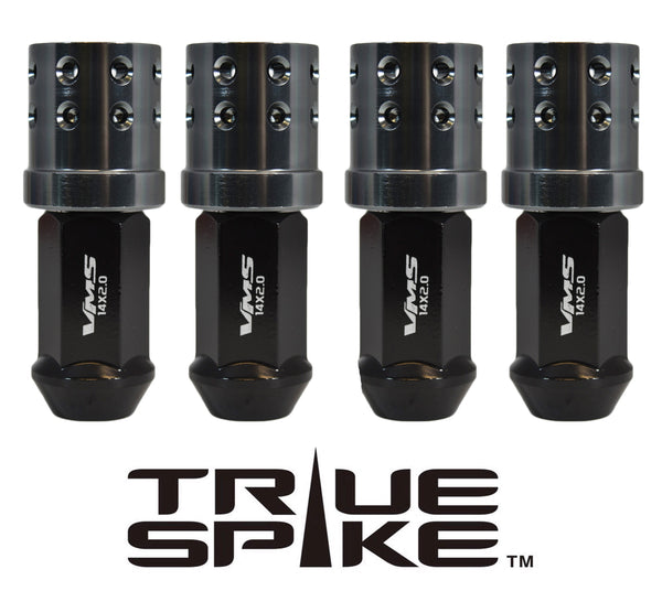 12X1.5 MM 71MM LONG MUZZLE BRAKE FORGED STEEL LUG NUTS WITH ANODIZED ALUMINUM CAP // CAP: 25MM DIAMETER 30MM HEIGHT PART # LGC050