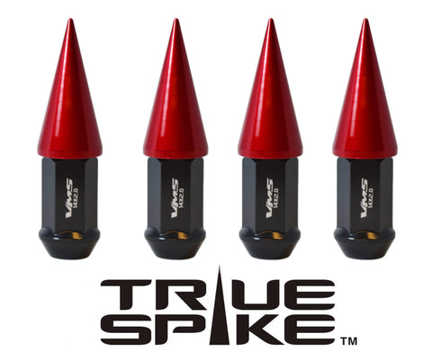 1/2-20 89MM LONG CNC MACHINED FORGED STEEL EXTENDED SPIKE (25MM DIAMETER) LUG NUTS ANODIZED ALUMINUM CAPS 46-17 JEEP CJ, TJ, WRANGLER 79-14 FORD MUSTANG // 25MM CAP DIAMETER 51MM CAP LENGTH PART NUMBER LGC020