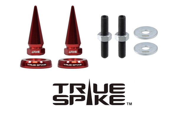 SPIKE or BULLET LICENSE PLATE FRAME WASHER BOLTS SCREWS CAPS FASTENERS COMPLETE KIT ANODIZED/CHROME/NEO CHROME // LPH002 & LPH005(BULLET) or LPH006(SPIKE)