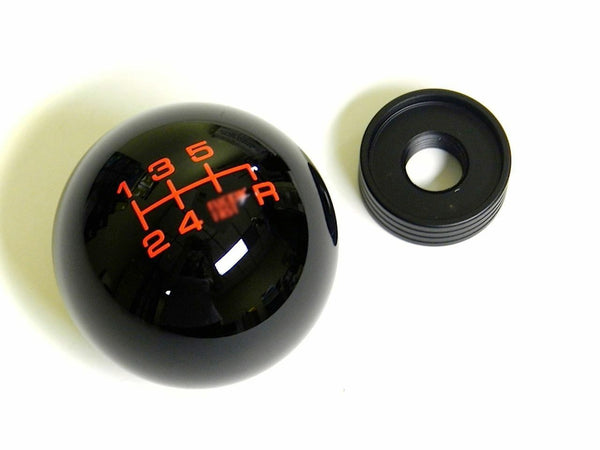 FUCKIN FAST SHIFT KNOB 5 & 6 SPEED 2" DIAMETER AVAILABLE IN BLACK RED OR WHITE 10x1.5 10x1.25 12x1.25 12x1.75 & 16x1.5 THREADS HONDA CIVIC ACURA INTEGRA MUSTANG CAMARO
