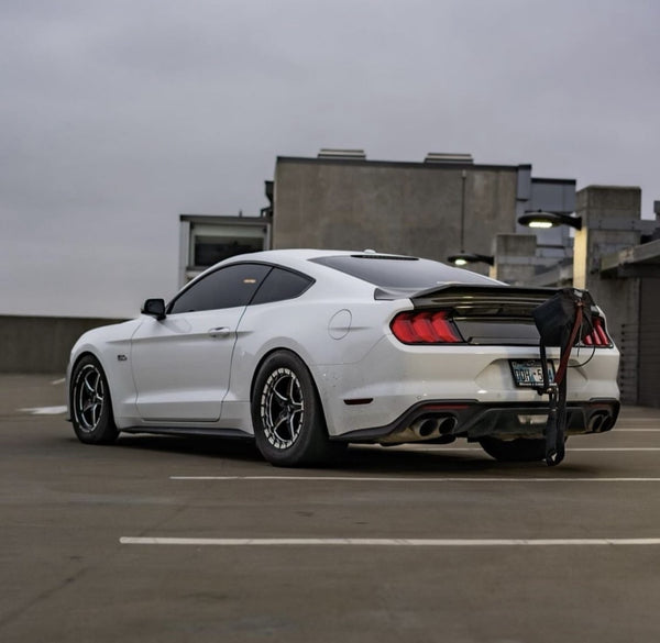 DRAG PACK BEADLOCK DRAG RACE V-STAR WHEELS 17x10 +54 OFFSET (7.6" BACKSPACING) & 18X5 5X114.3 -12 OFFSET FOR 05-14 S197 (NO BREMBO) 15-23 S550 FORD MUSTANG INCLUDING GT WITH PP BREMBO BRAKES 2024 S650 NON PP & DARKHORSE  // PART # VWST014 & VWST080