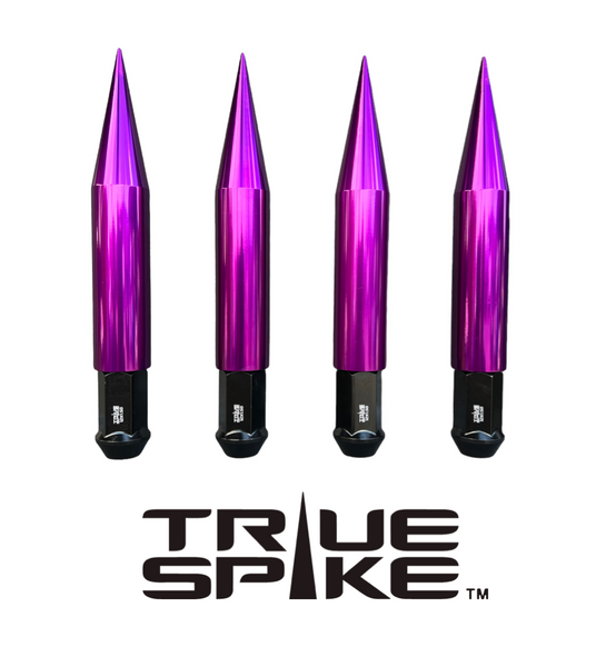 14X1.5 MM 187 MM 7.5" LONG STEEL LUG NUTS BIG FAT SPIKE ANODIZED ALUMINUM CAPS TRUCK LENGTH 00- UP CHEVROLET SILVERADO TAHOE GMC SIERRA 12-UP DODGE RAM 15-UP F150 // // CAP:  25MM DIAMETER 136MM LENGTH PART # LGC015
