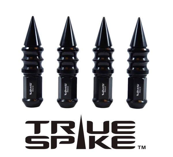 12x1.25 MM 112MM LONG CNC MACHINED FORGED STEEL EXTENDED RIBBED SPIKE LUG NUTS ANODIZED ALUMINUM CAPS // 25MM CAP DIAMETER 73MM CAP LENGTH PART NUMBER LGC029