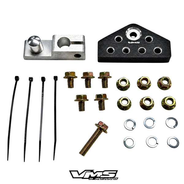 UNIVERSAL 100% COPPER BILLET ALUMINUM 5-POINT 10MM GROUND WIRE SYSTEM CIRCLE EARTH GROUNDING KIT FOR RACING OR STREET CARS BLACK OR RED