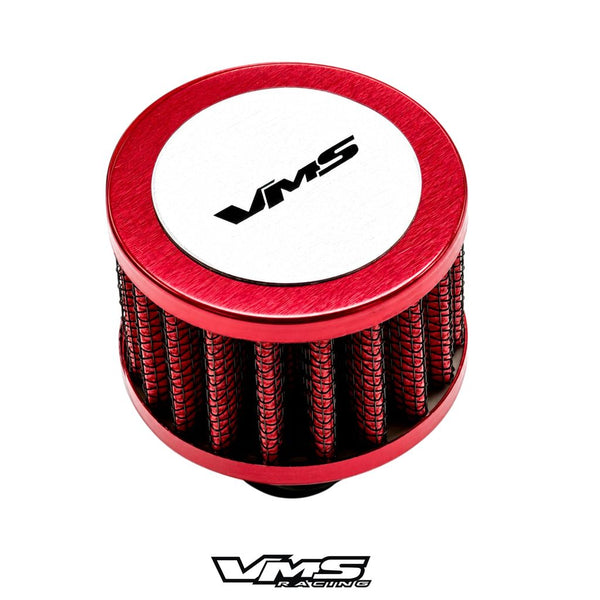 UNIVERSAL PUSH IN VALVE COVER AIR FILTER BREATHER WITH CLAMP 12MM RED BLUE or BLACK