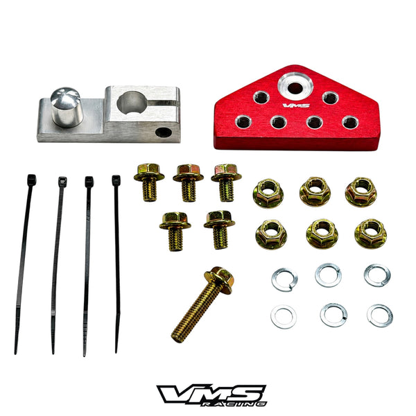 UNIVERSAL 100% COPPER BILLET ALUMINUM 5-POINT 10MM GROUND WIRE SYSTEM CIRCLE EARTH GROUNDING KIT FOR RACING OR STREET CARS BLACK OR RED