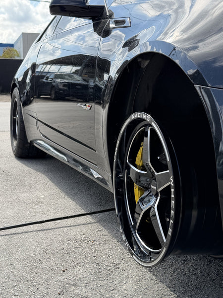 DRAG PACK STREET USE DRAG RACE V-STAR 17x10 44 OFFSET & 18x9.5 35 OFFSET 5X120 2009-2015 CADILLAC CTS-V COUPE BLACK MILLING // PART# VWST015 & VWST039