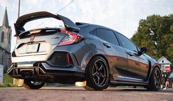 4 x STREET DRAG RACE V-STAR WHEEL 18x9.5 40 OFFSET (6.75 BACKSPACING) 5x120 for 2017-2021 HONDA CIVIC TYPE R FK8   // PART # VWST044