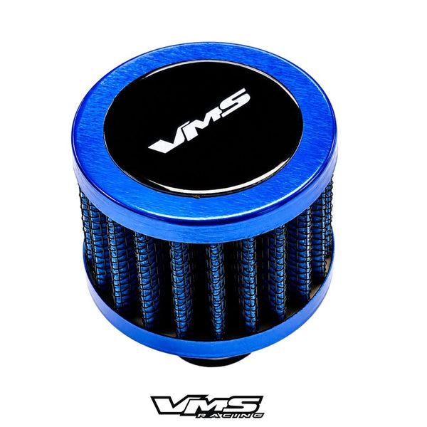 UNIVERSAL PUSH IN VALVE COVER AIR FILTER BREATHER WITH CLAMP 12MM RED BLUE or BLACK