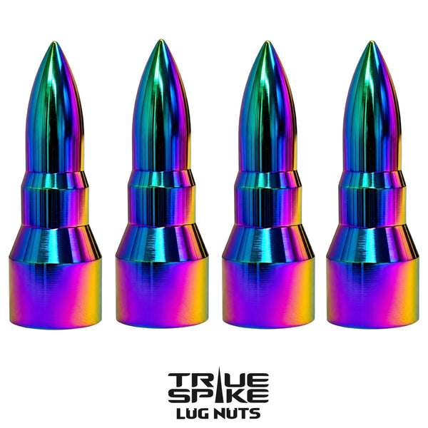 BULLET LUG NUT CAPS CNC MACHINED BILLET ALUMINUM, MANY FINISHES TO CHOOSE FROM // DIAMETER: 25MM LENGTH: 73MM PART # LGC027