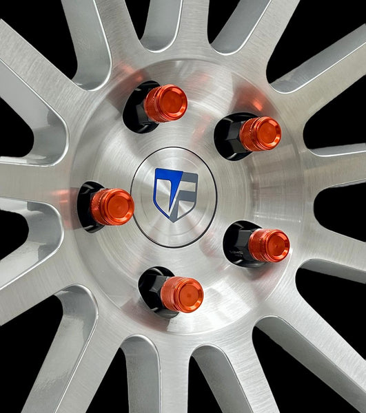 14x1.5 MM 68MM LONG 20MM WIDE GEN 2 TUNER STYLE STEEL LUG NUTS ANODIZED ALUMINUM CAP 00- UP CHEVROLET SILVERADO TAHOE GMC SIERRA 12-UP DODGE RAM 15-UP FORD F150 // 20MM CAP DIAMETER 17MM CAP LENGTH PART # LGC057