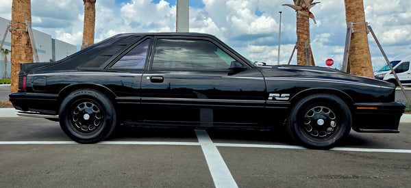 STREET OR DRAG RACE 5 LUG 10 HOLE PHONE DIAL WHEEL 15x10 5x114.3 (5x4.5") 20 OFFSET (6.3" BACKSPACING) 1979-1993 FOX BODY FORD MUSTANG BLACK or SILVER// PART # VWPD007 OR VWPD008