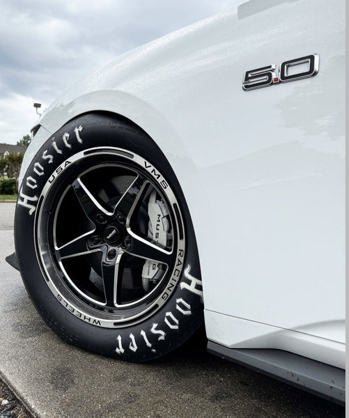 STREET DRAG RACE FRONT V-STAR WHEEL 18X5 5X114.3 -12 OFFSET (2.5" BACKSPACING) FOR 2005-2014 S197 (NO BREMBOS) & S550 FORD MUSTANG INCLUDING THE GT WITH PP BREMBO BRAKES 2024 S650 NON PP & DARKHORSE BLACK OR POLSHED // PART # VWST014, VWST028 or VWST097