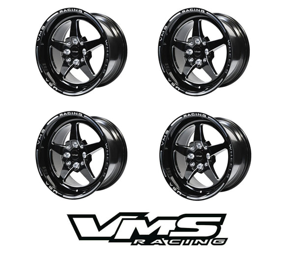 SET of 4 STREET DRAG RACE V-STAR WHEEL 17x9 5X100 35 OFFSET FOR SUBARU IMPREZA WRX STI TURBO // PART # VWST011