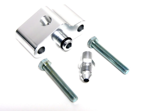 FUEL RAIL NITROUS PRESSURE LINE GAUGE ADAPTER 1/8" NPT PORT FOR 2003-2009 NISSAN 350Z/370Z and INFINITI G35/G37 // PART # FPGA0500