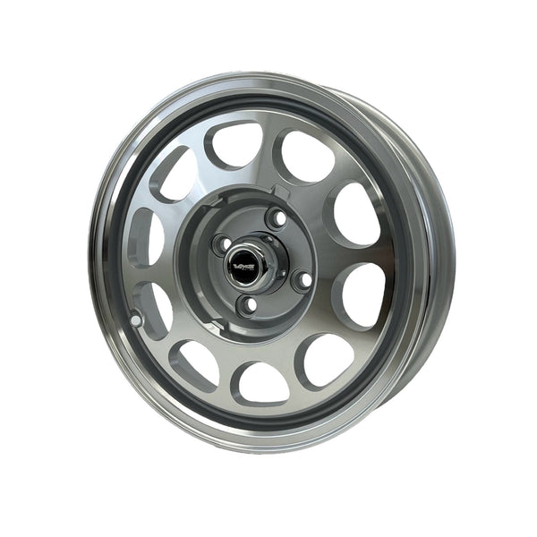 DRAG PACK STREET OR DRAG RACE 5 LUG 10 HOLE PHONE DIAL WHEELS 15x10 5X114.3 (5X4.5") 20 OFFSET (6.3" BACKSPACING) & 15x3.5 5X114.3 (5X4.5") -13 OFFSET (1.75" BACKSPACING) for 1979-1993 FORD MUSTANG GT LX SVO FOX BODY  BLACK or SILVER