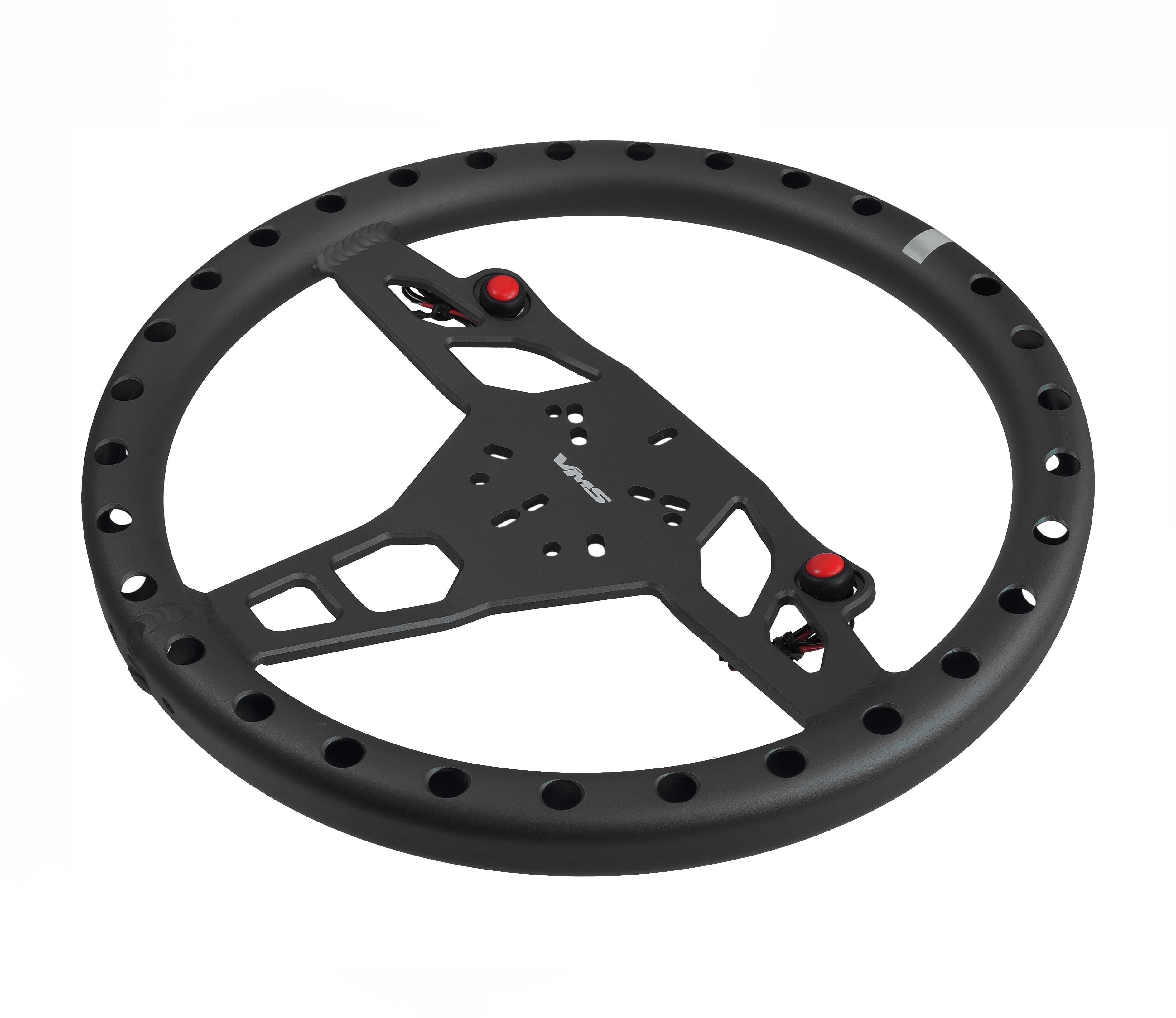 Gray Racing Steering Wheel 350MM/13.75