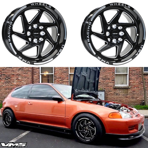 FRONT or REAR TYPHOON DRAG RACE 4 LUG WHEEL 15x8 4X100/ 4x114.3 20 OFFSET GREAT FOR HONDA CIVIC CRX ACURA INTEGRA // PART # VWTY001