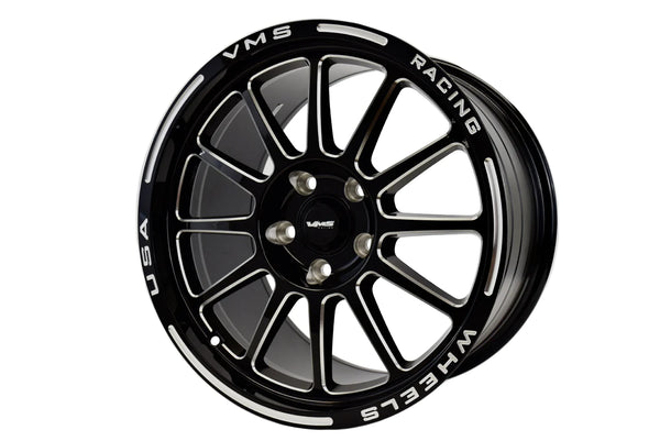 STREET DRAG RACE FRONT & REAR DRAG PACK BLACK HAWK WHEELS 17x10 (30 OFFSET) & 18X5 5X115 (-30 OFFSET) FOR 2006-2020 DODGE CHARGER, CHALLENGER, DEMON INCLUDING SRT 392 & HELLCAT // PART # VWBH021 & VWBH022