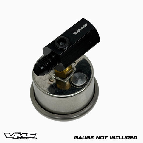 4AN NITROUS NOS FUEL PRESSURE GAUGE and/or PURGE BOTTLE MOUNT BILLET ALUMINUM ADAPTER FITTING -04AN // PART # FPGANOS