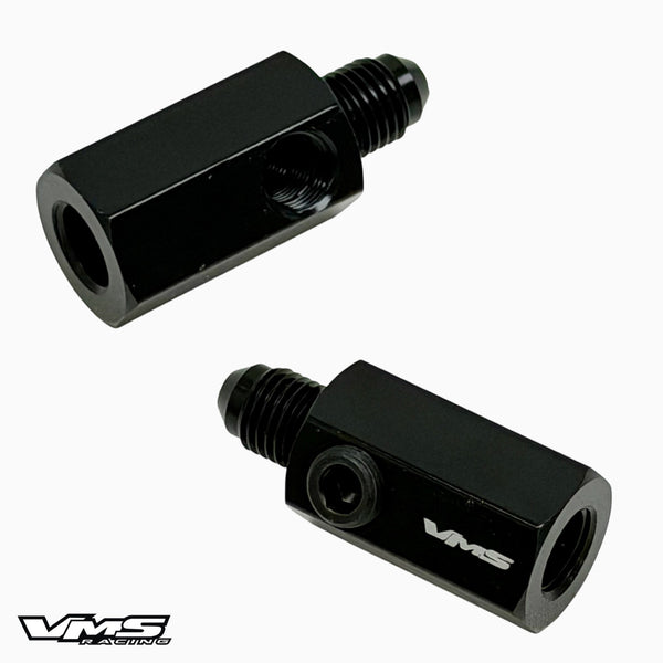 4AN NITROUS NOS FUEL PRESSURE GAUGE and/or PURGE BOTTLE MOUNT BILLET ALUMINUM ADAPTER FITTING -04AN // PART # FPGANOS