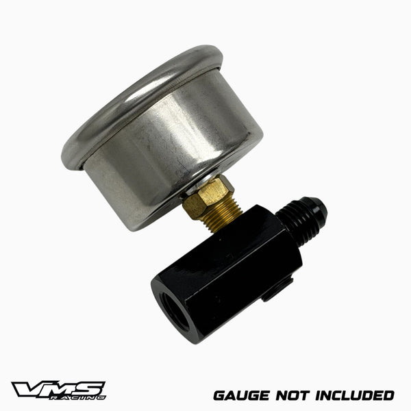 4AN NITROUS NOS FUEL PRESSURE GAUGE and/or PURGE BOTTLE MOUNT BILLET ALUMINUM ADAPTER FITTING -04AN // PART # FPGANOS